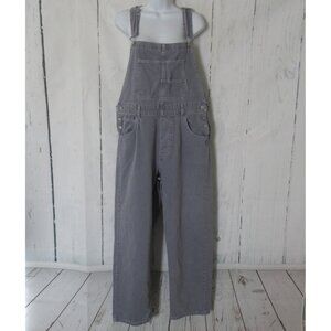 We The Free People Overalls L Large Denim Jeans Gray Ziggy Straight Leg
